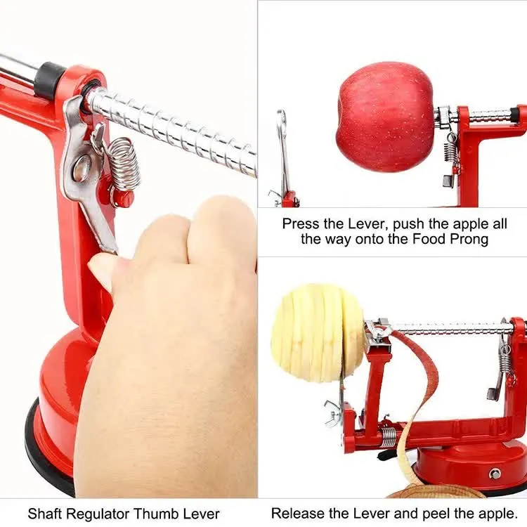 3-in-1 Apple Peeler, Corer & Slicer | With Suction Base | Effortless Fruit Prep