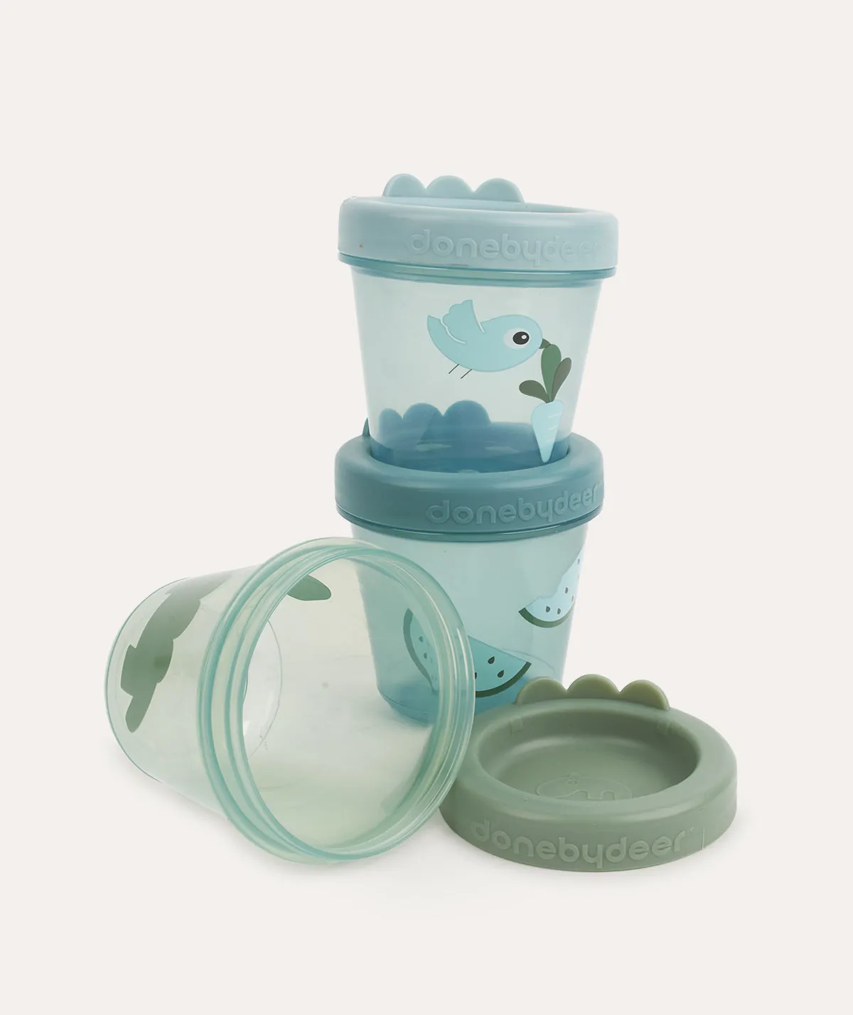 3 Pack Baby Food Containers - Green