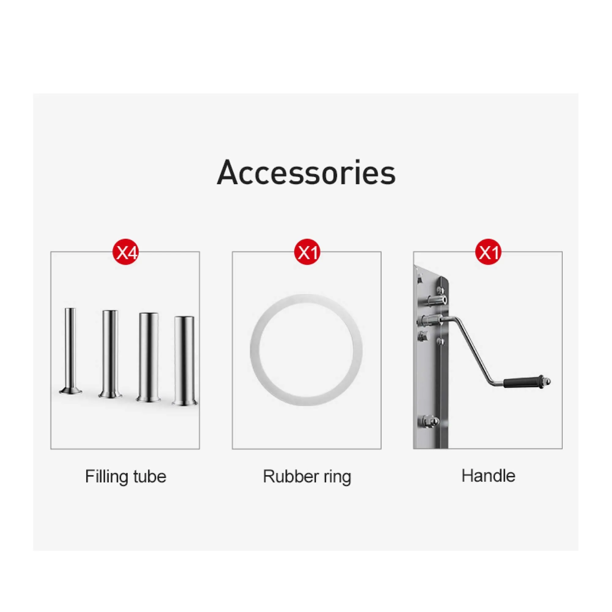 3L Manual Horizontal Sausage Filler | Stainless Steel Stuffer Meat Press Machine
