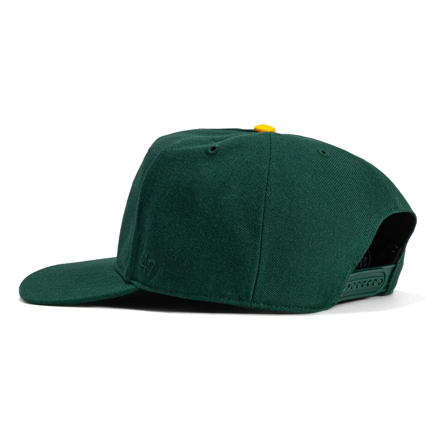 47 Brand Hitch Oakland Athletics 1989 World Series Patch Snapback Script Hat - Dark Green
