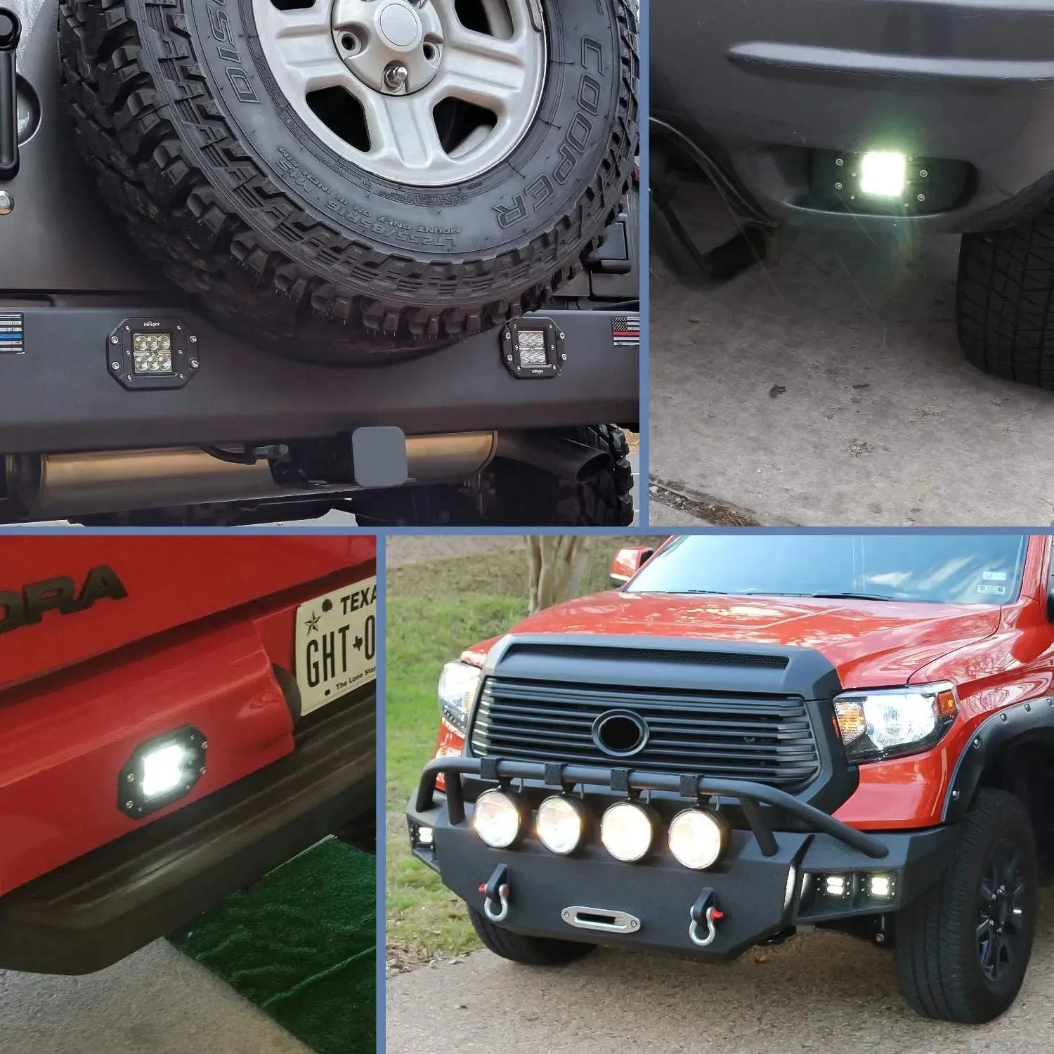 4.8 Inch 18W Flush Mount Spot LED Work Lights (Pair)