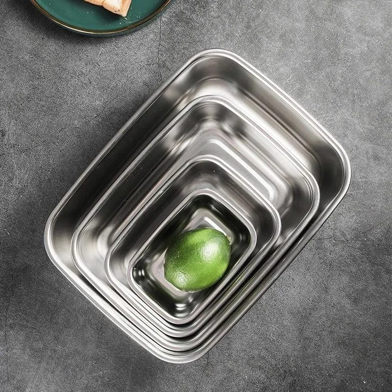 4x Airtight Stainless Steel Storage Containers F49-8-658