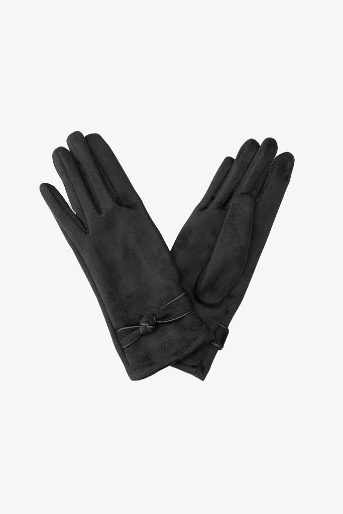Antler Knot Suedette Gloves Black KSB