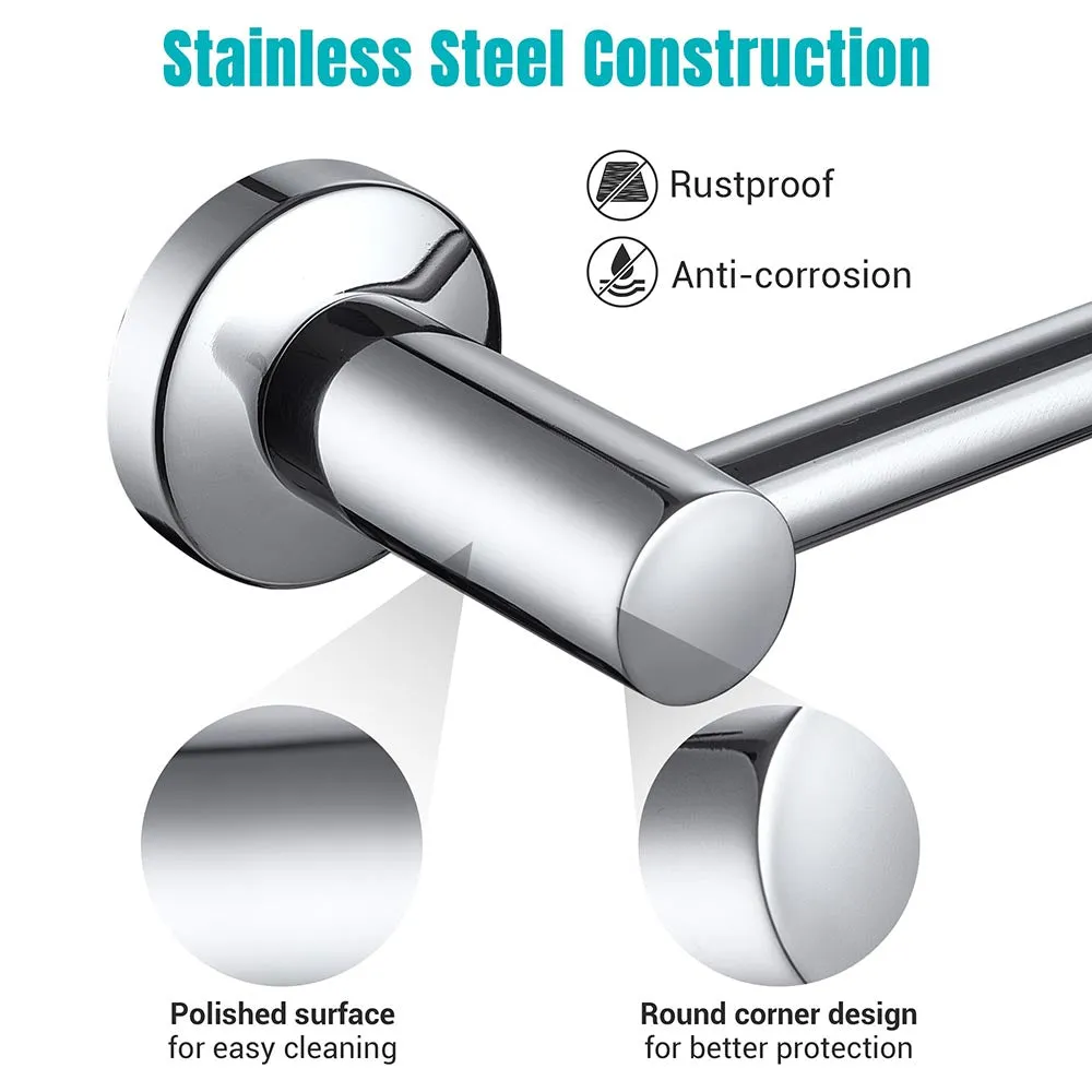 Aquaterior Stainless Steel Towel Bar Wall Mounted 23"
