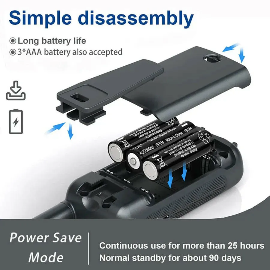 BAOFENG FR-22A Walkie Talkies for Kids Adults FRS Two Way Radio, License Free Long Range USB-C Charging, Rechargeable Walky Tal