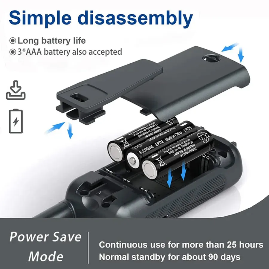 BAOFENG FR-22A Walkie Talkies for Kids Adults FRS Two Way Radio, License Free Long Range USB-C Charging, Rechargeable Walky Tal
