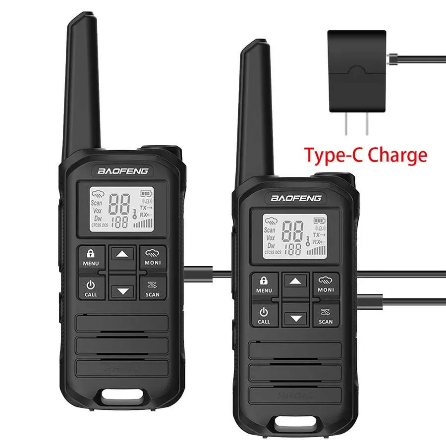 BAOFENG FR-22A Walkie Talkies for Kids Adults FRS Two Way Radio, License Free Long Range USB-C Charging, Rechargeable Walky Tal