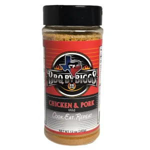 BBQ by Biggs Chicken and Pork Rub – Mild and Flavorful Seasoning | 16 oz Shaker