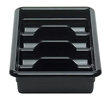 CAMBRO, CAMBOX FOUR COMPARTMENT CUTLERY BUS BOX- BLACK
