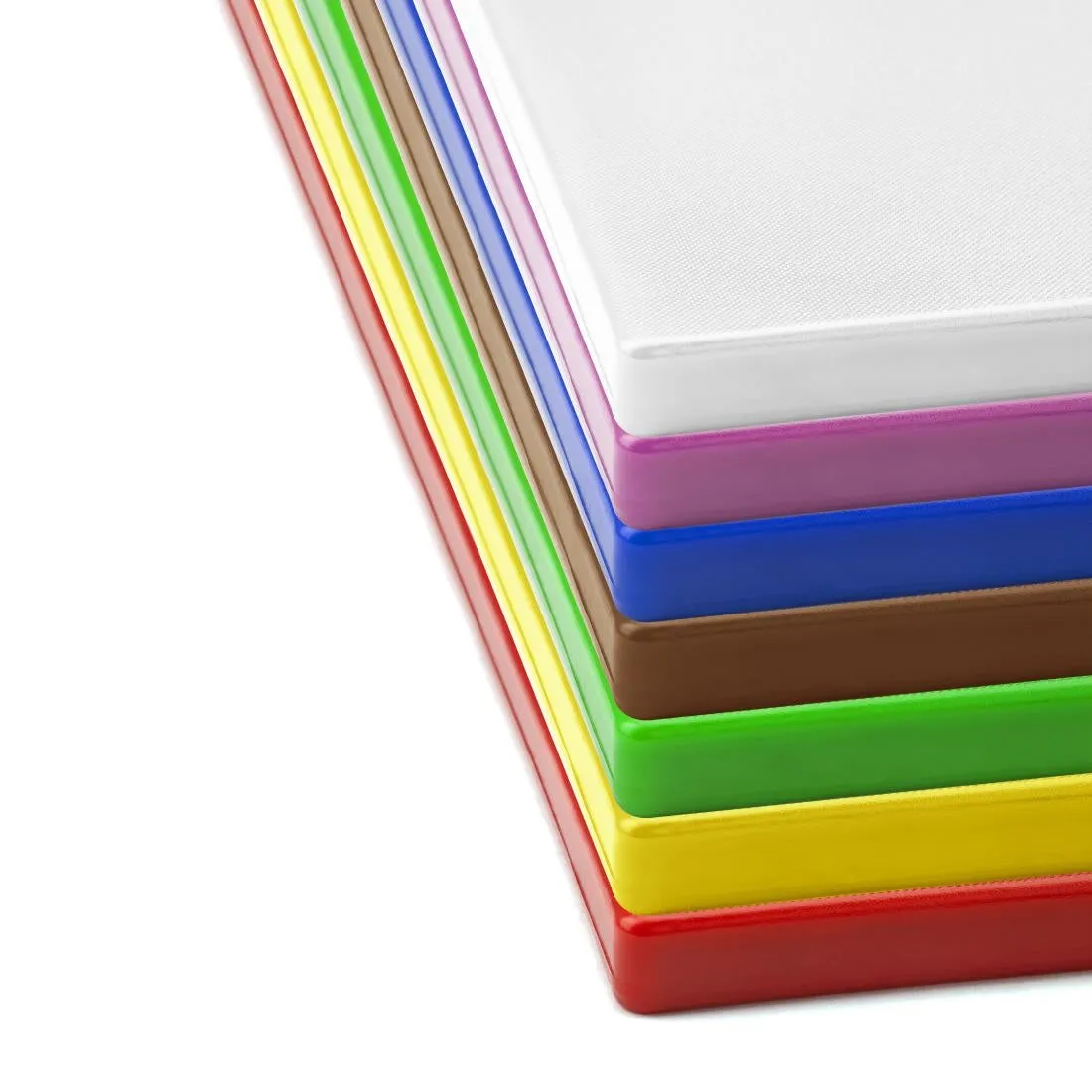CH048 Hygiplas Low Density Chopping Board Set Large (Set of 7 - 20mm High)