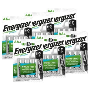Energizer AA 2300mAh Recharge Extreme NiMH Rechargeable Batteries - Pack of 24