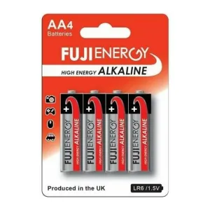 FujiEnergy AA High Energy Alkaline Batteries - Pack of 4 | 815774