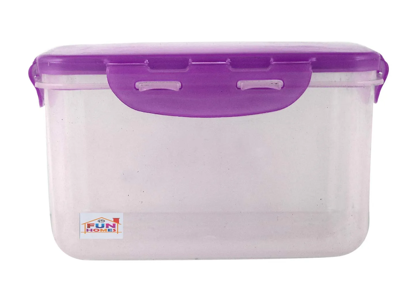 Fun Homes klick N Seal 202 Airtight Food Storage Container Kitchen Container for Storage Plastic Storage Box for Kitchen Airtight Container Storage Jar (800ml) -Pack of 2 (Purple)-FHUNH15730