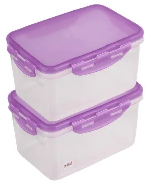 Fun Homes klick N Seal 202 Airtight Food Storage Container Kitchen Container for Storage Plastic Storage Box for Kitchen Airtight Container Storage Jar (800ml) -Pack of 2 (Purple)-FHUNH15730