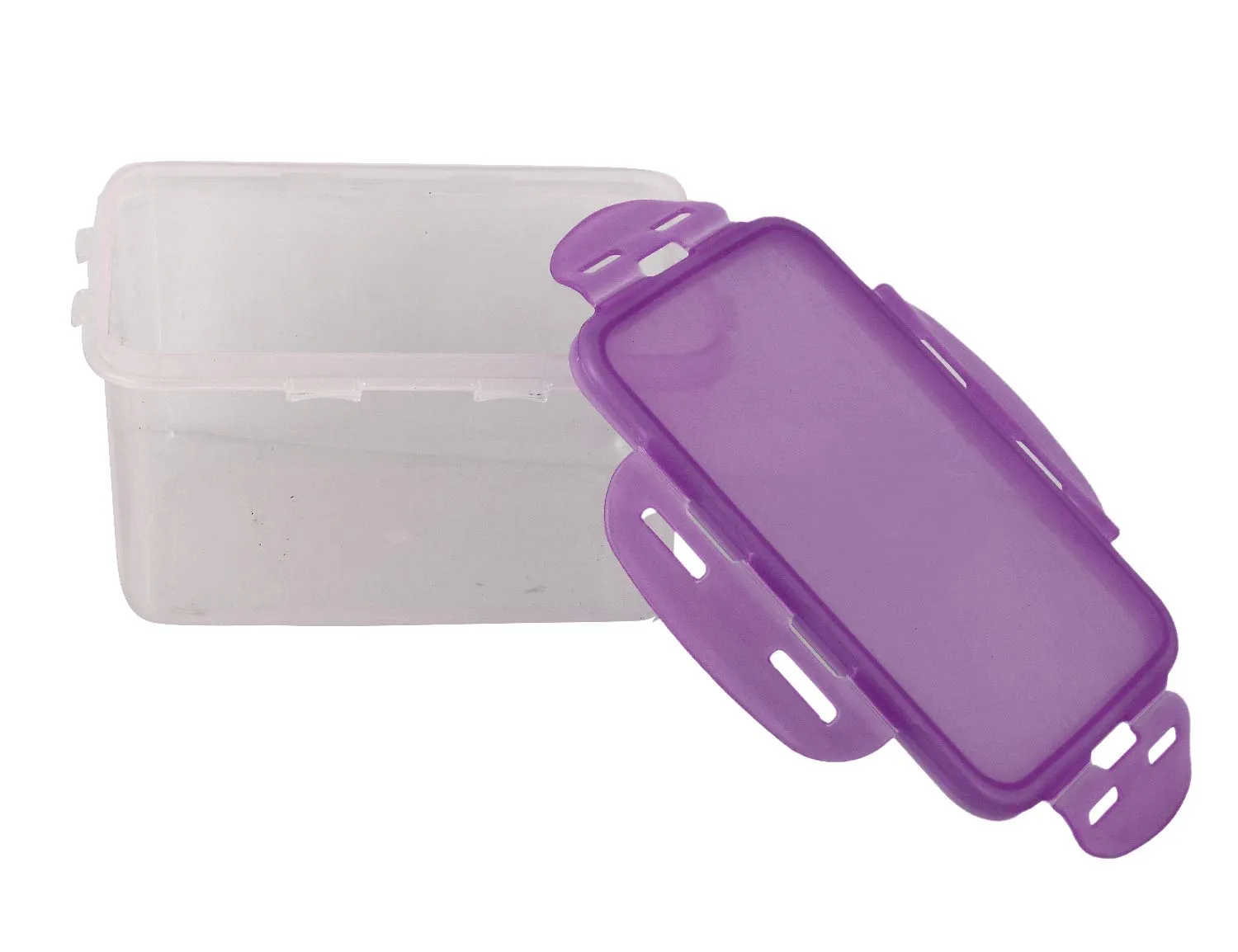 Fun Homes klick N Seal 202 Airtight Food Storage Container Kitchen Container for Storage Plastic Storage Box for Kitchen Airtight Container Storage Jar (800ml) -Pack of 2 (Purple)-FHUNH15730