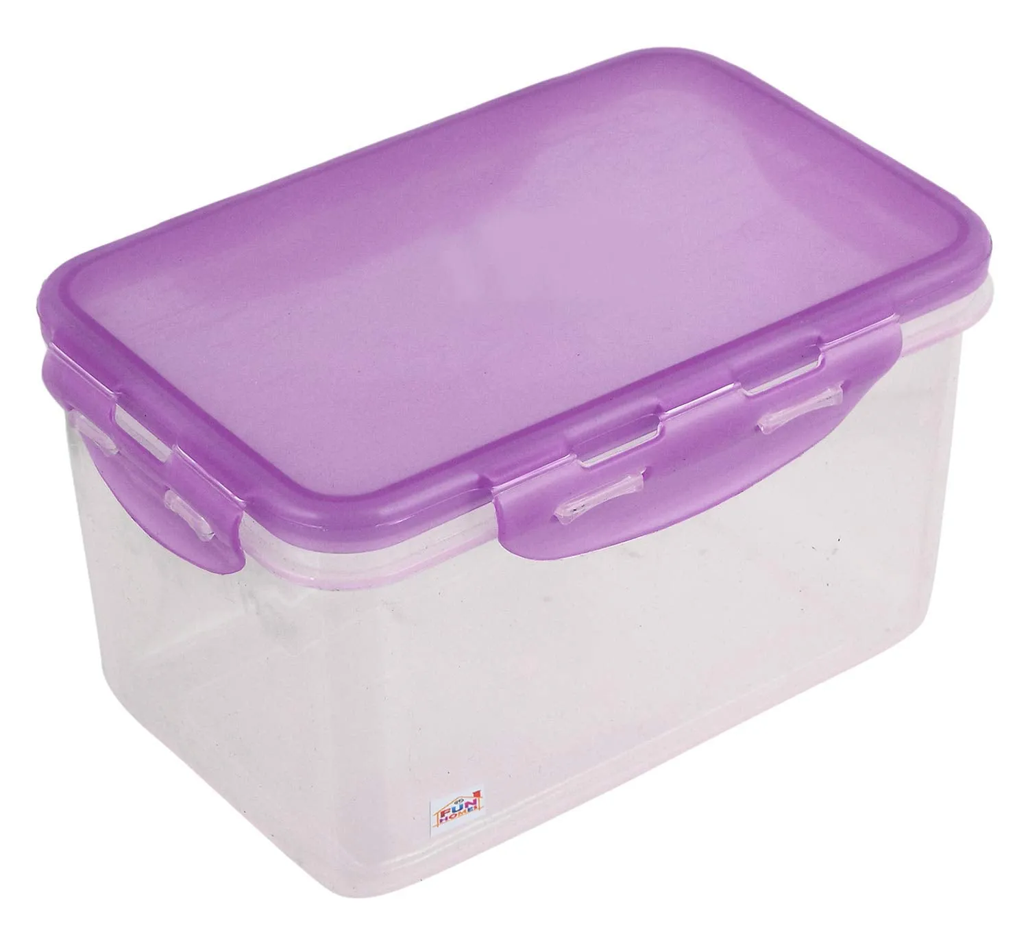 Fun Homes klick N Seal 202 Airtight Food Storage Container Kitchen Container for Storage Plastic Storage Box for Kitchen Airtight Container Storage Jar (800ml) -Pack of 2 (Purple)-FHUNH15730