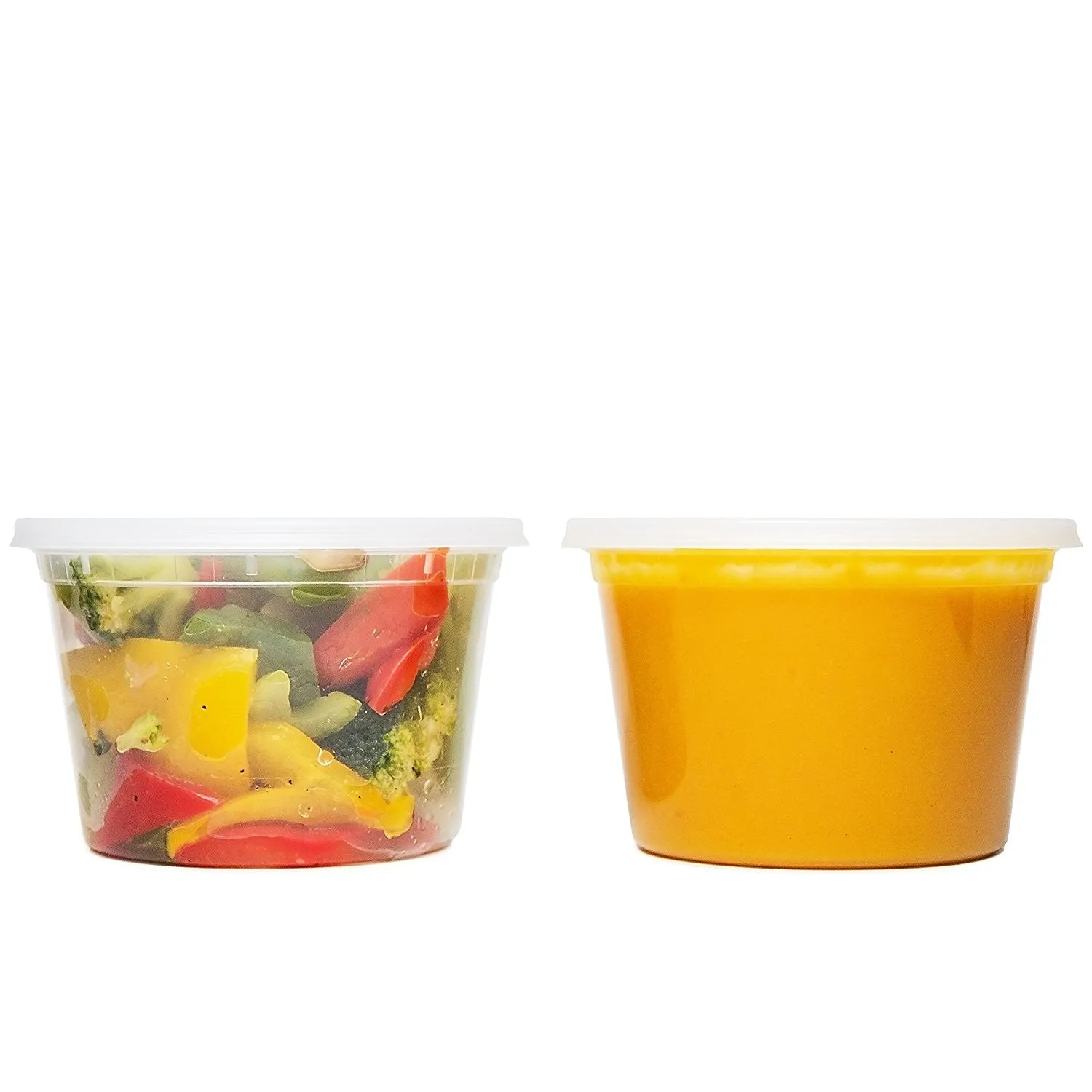 Healthy Packers 24 Pack of Extra-Thick Deli Cups, Food Storage Containers. 100% Leakproof. Freezer, Microwave and Dishwasher Safe (8, 16 or 32 oz))