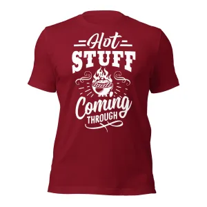 Hot Stuff Coming Through Funny BBQ T-shirt – Perfect for Grill Masters & BBQ Lovers
