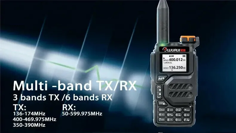 K5 air band walkie talkie scanner ham budget radios Two-way radio communication profesional Amateur long range uhf vhf FM