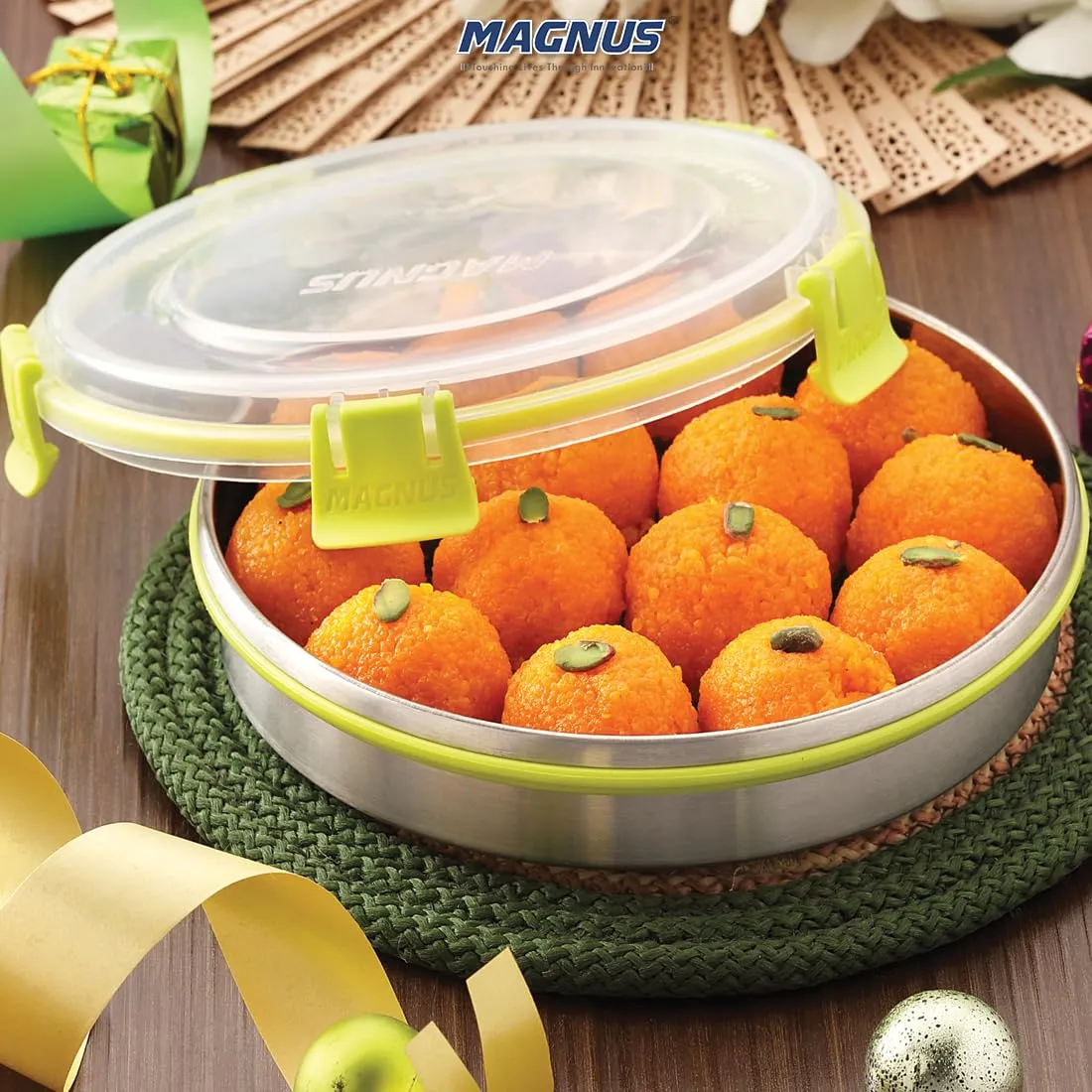 Magnus Klip Lock Airtight & Leakproof BPA Free Kitchen Storage Container Set - Ideal Kitchen Accessories Items, Lunch Box, and Lunch Boxes for Office Men