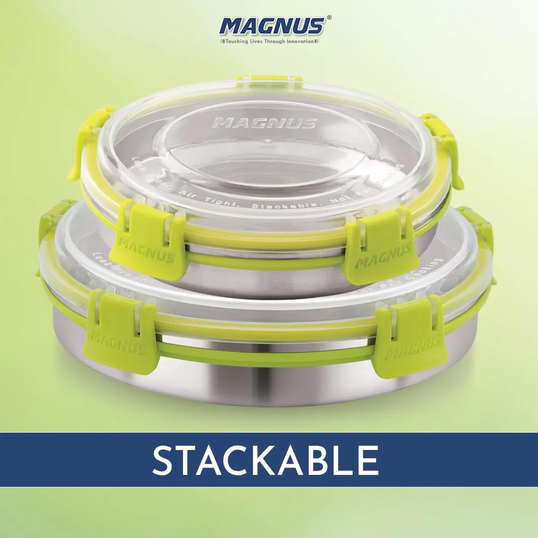Magnus Klip Lock Airtight & Leakproof BPA Free Kitchen Storage Container Set - Ideal Kitchen Accessories Items, Lunch Box, and Lunch Boxes for Office Men
