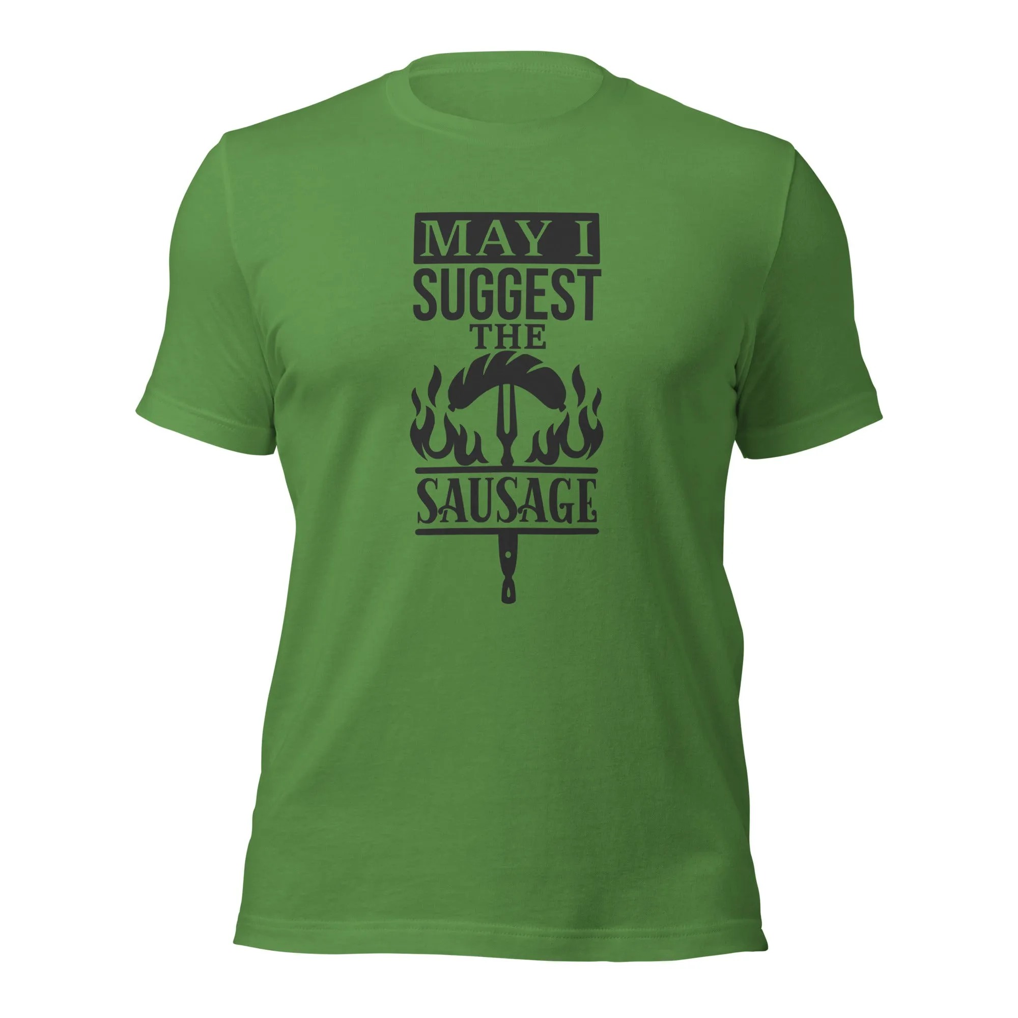 May I Suggest the Sausage? – Funny BBQ T-Shirt for Grill Masters & Meat Lovers
