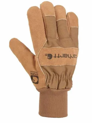 Men's Waterproof Breathable Suede Knit Cuff Work Glove