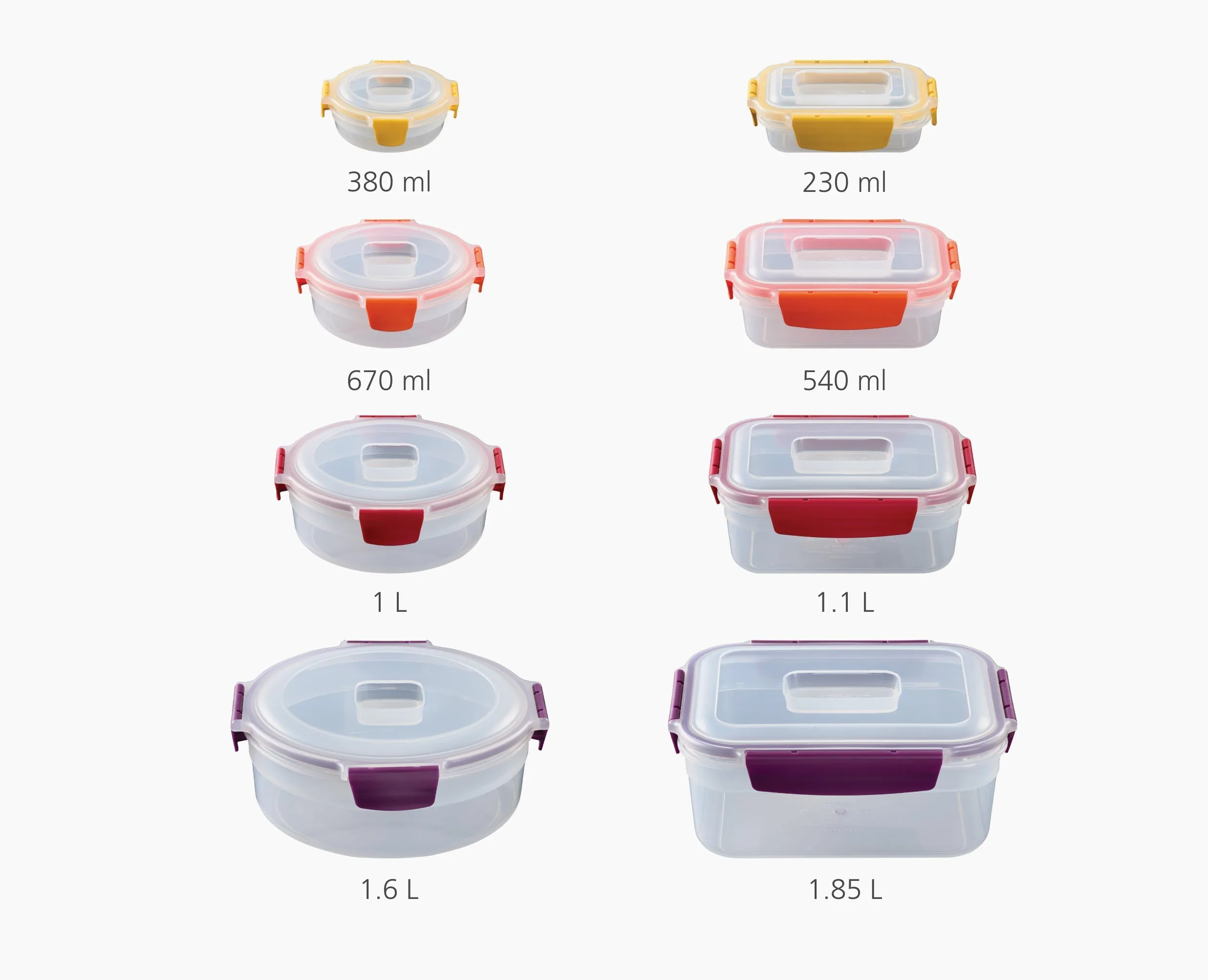 Nest™ Lock 8-Piece Multicolour Mixed Food Container Set