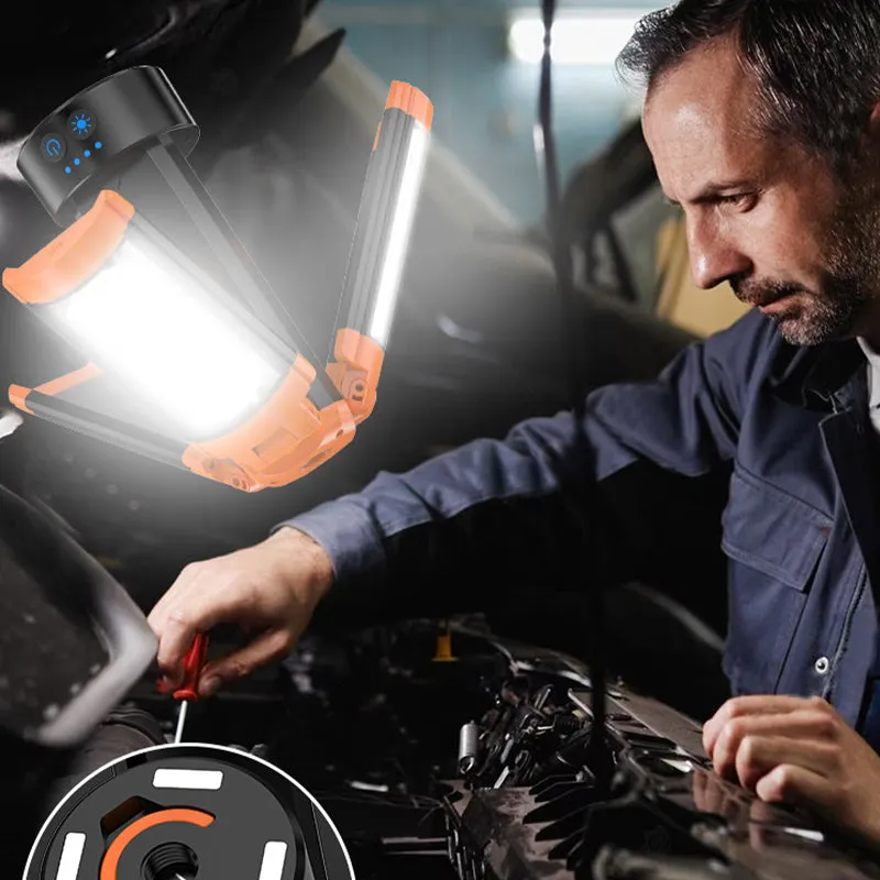 Oplaadbare opvouwbare LED Campinglamp met standaard