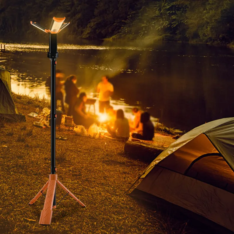 Oplaadbare opvouwbare LED Campinglamp met standaard