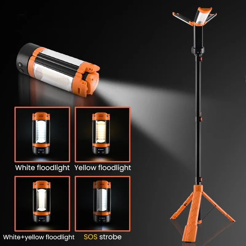 Oplaadbare opvouwbare LED Campinglamp met standaard