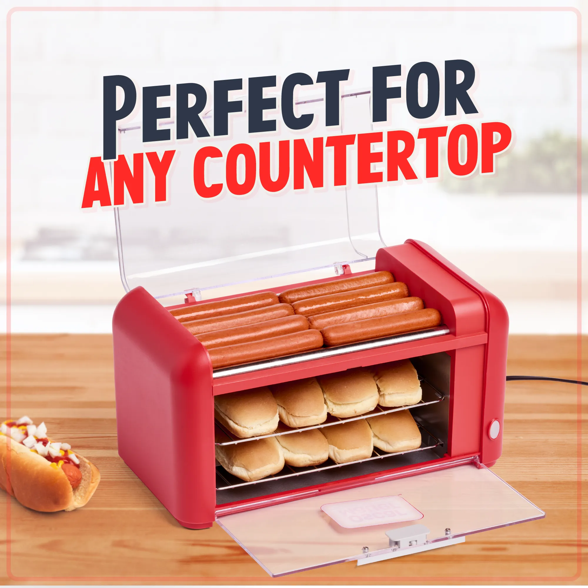 Oscar Mayer Hot Dog Roller & Bun Warmer, Red