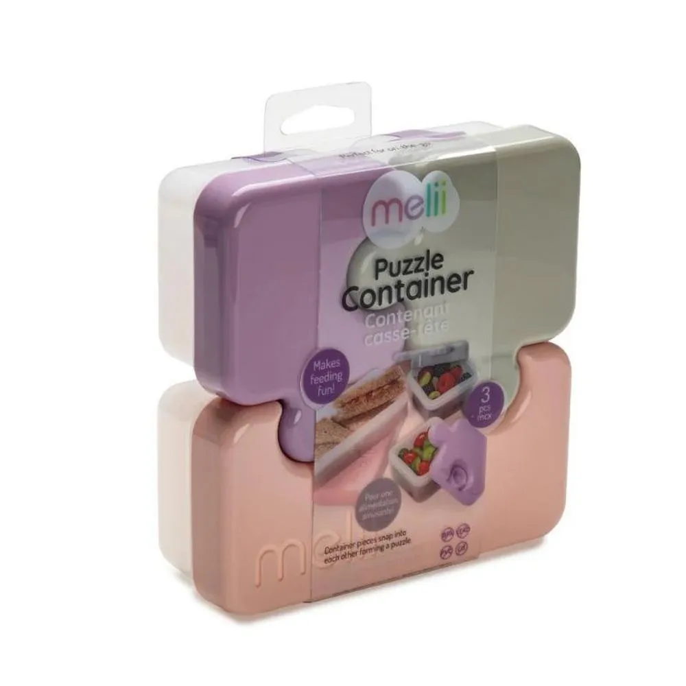 Pink Puzzle Bento Box Food Storage Container