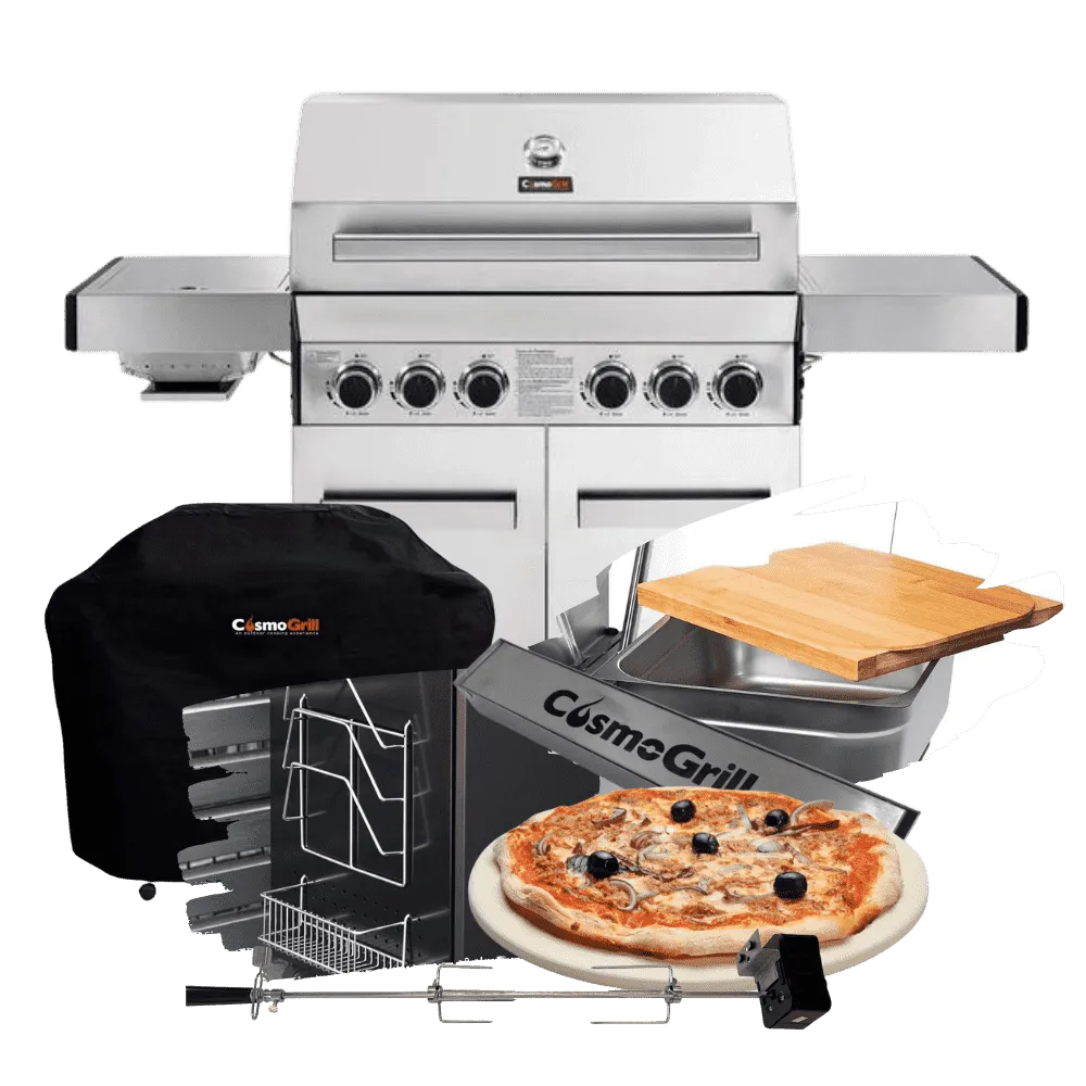 Platinum Stainless Steel 4 2 Gas Barbecue (Ultimate Bundle)