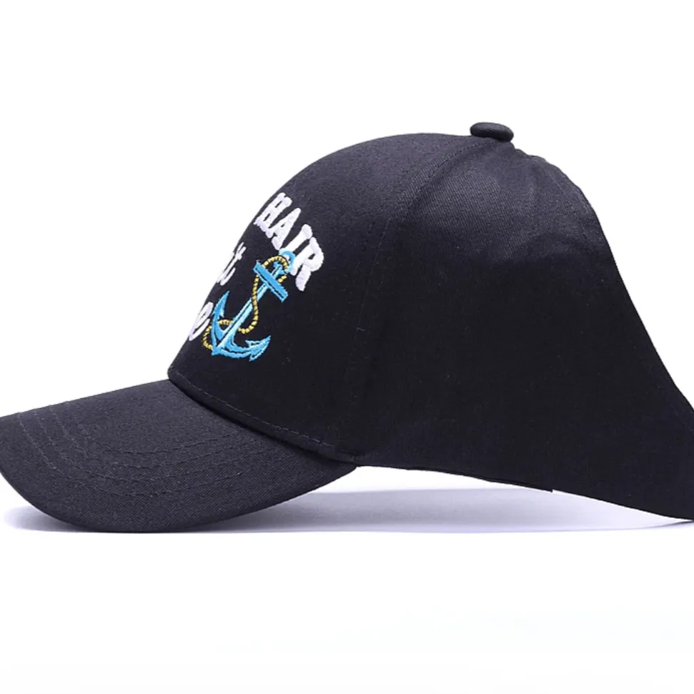 Ponytail Baseball Hat w/ Boat Anchor Design