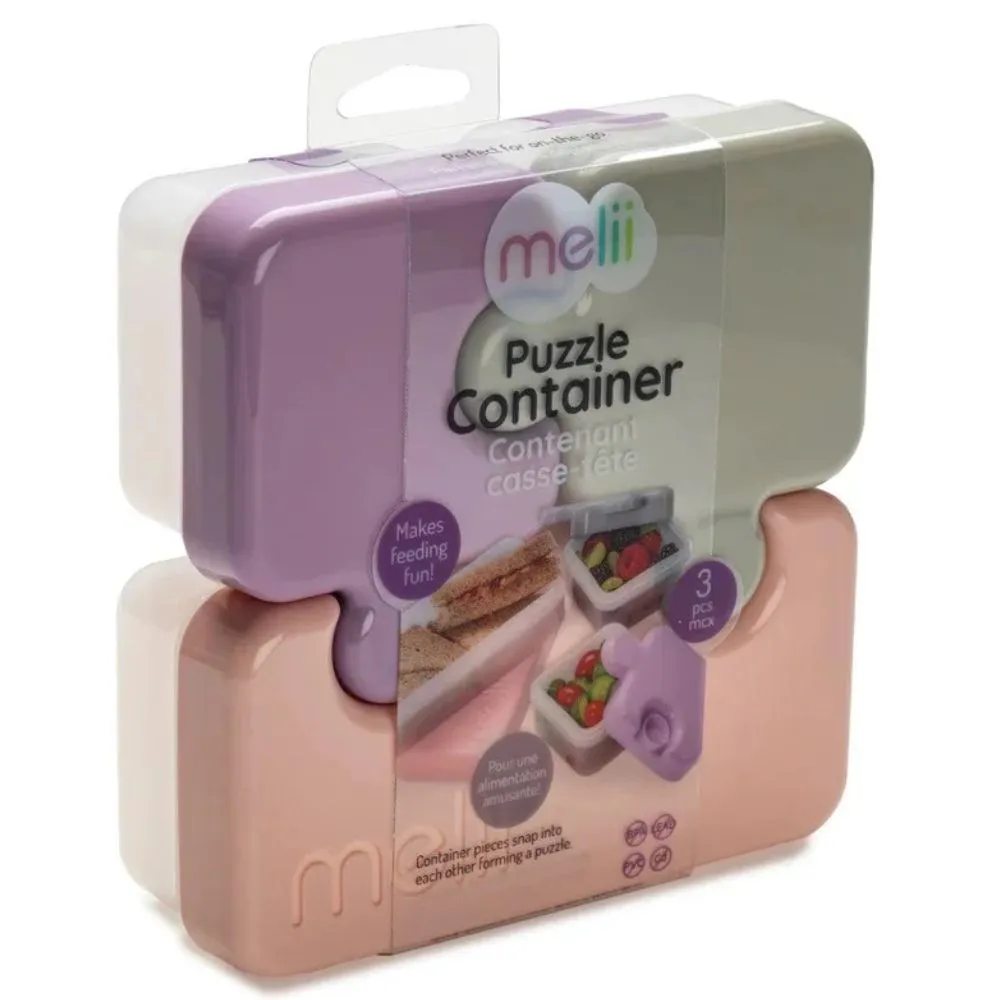 Puzzle Container- 1 pack Purple, Grey & Pink