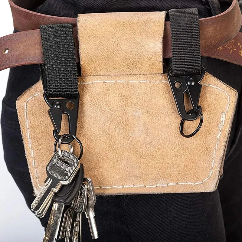"Essential 3-Piece Tactical Belt Keeper Set with Key Clip: Secure Your Keys with Ease"