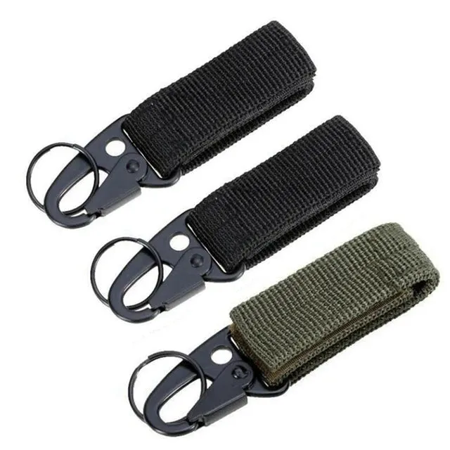 "Essential 3-Piece Tactical Belt Keeper Set with Key Clip: Secure Your Keys with Ease"