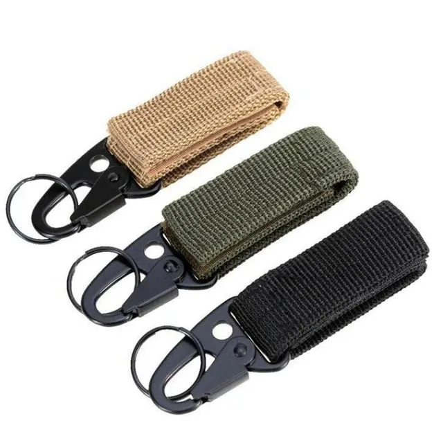 "Essential 3-Piece Tactical Belt Keeper Set with Key Clip: Secure Your Keys with Ease"