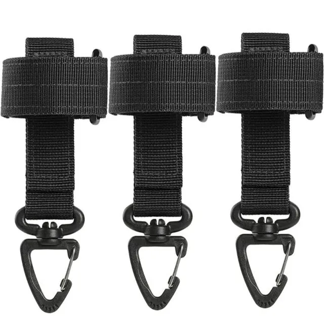 "Essential 3-Piece Tactical Belt Keeper Set with Key Clip: Secure Your Keys with Ease"