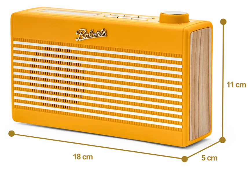 Roberts RAMBLERBTMSY Rambler BT Mini - Dab/Fm Bluetooth Portable Radio - Sunburst Yellow