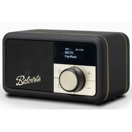 Roberts Revival Petite DAB DAB  Bluetooth Rechargeable Digital Radio Black