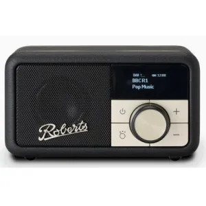 Roberts Revival Petite DAB DAB  Bluetooth Rechargeable Digital Radio Black