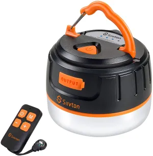 Siivton Camping Lights, Rechargeable Camping Lantern with Remote & Power Bank 6400, LED Tent Light Ultra Bright for Camping, Hurricane Emergency Kits