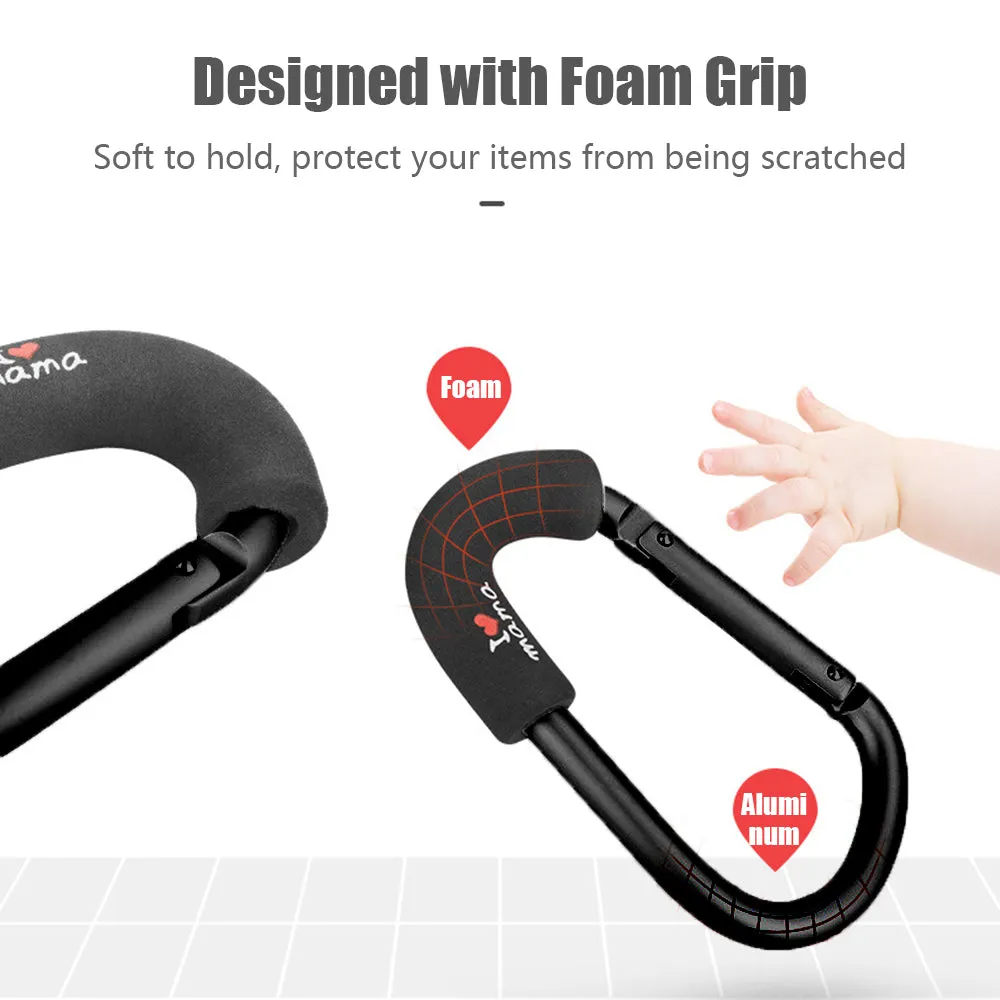 Stroller Hooks - Universal Fit, Organizer Hook for Diaper Bag