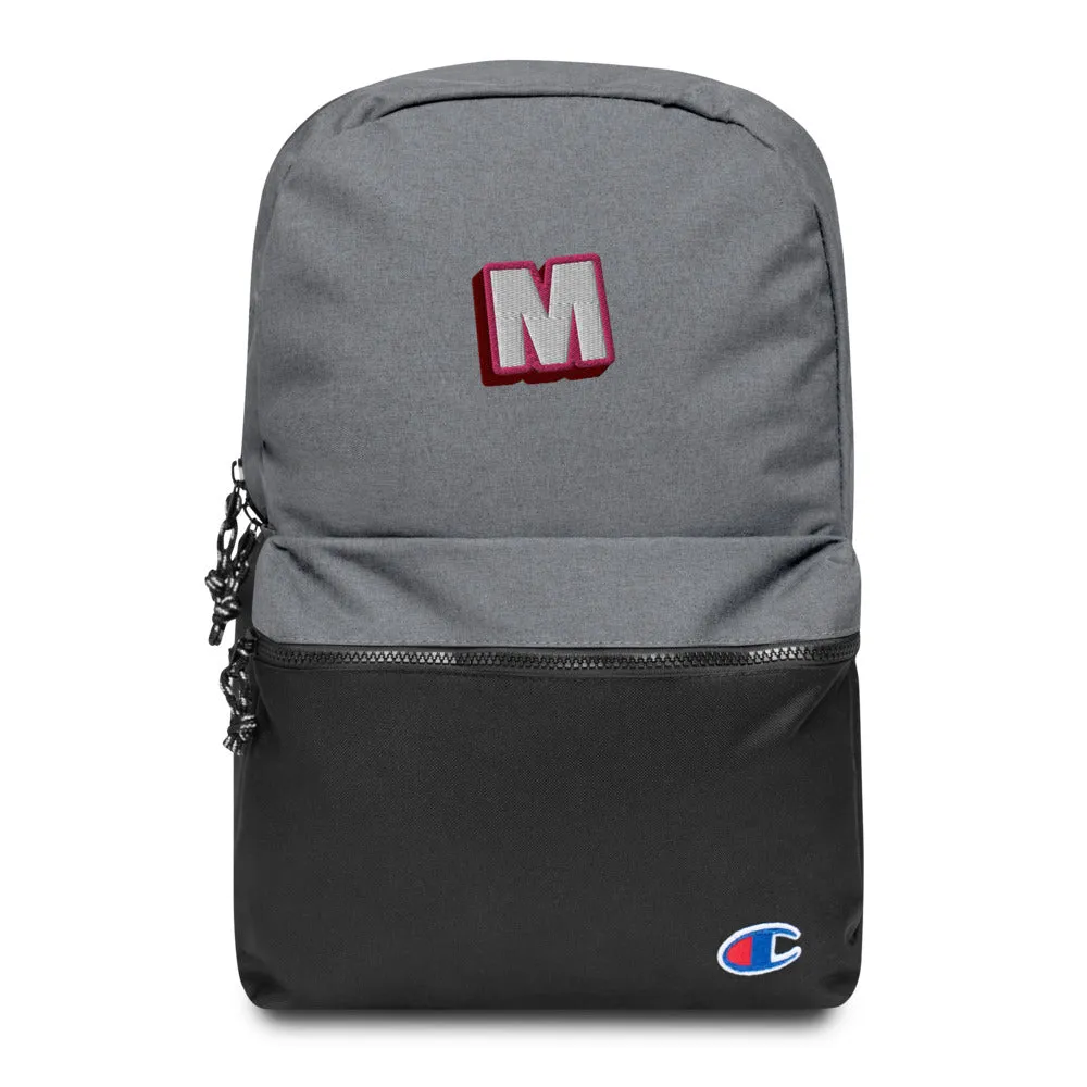 The M Embroidered Champion Backpack