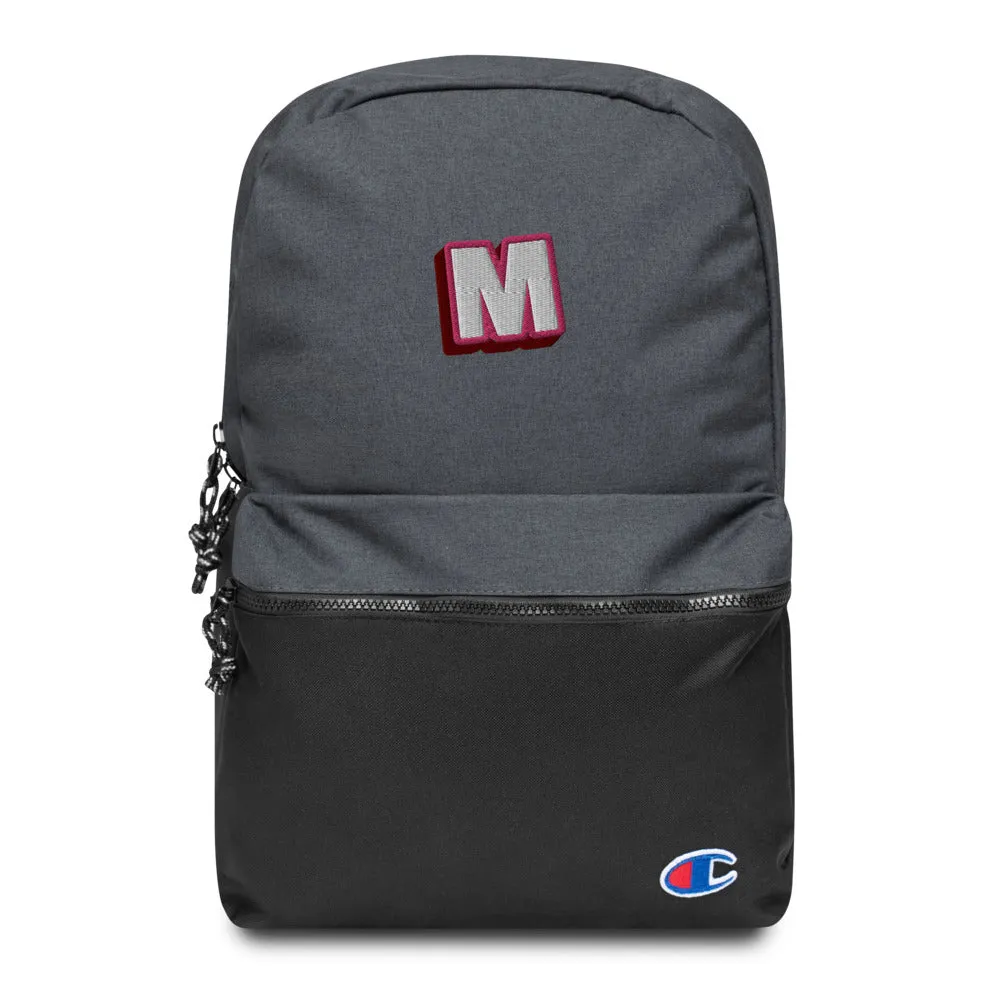 The M Embroidered Champion Backpack