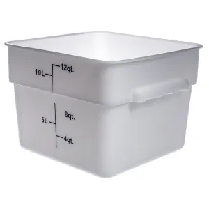 Thunder Group PLSFT012PP 12 QT White Polycarbonate Food Storage Container