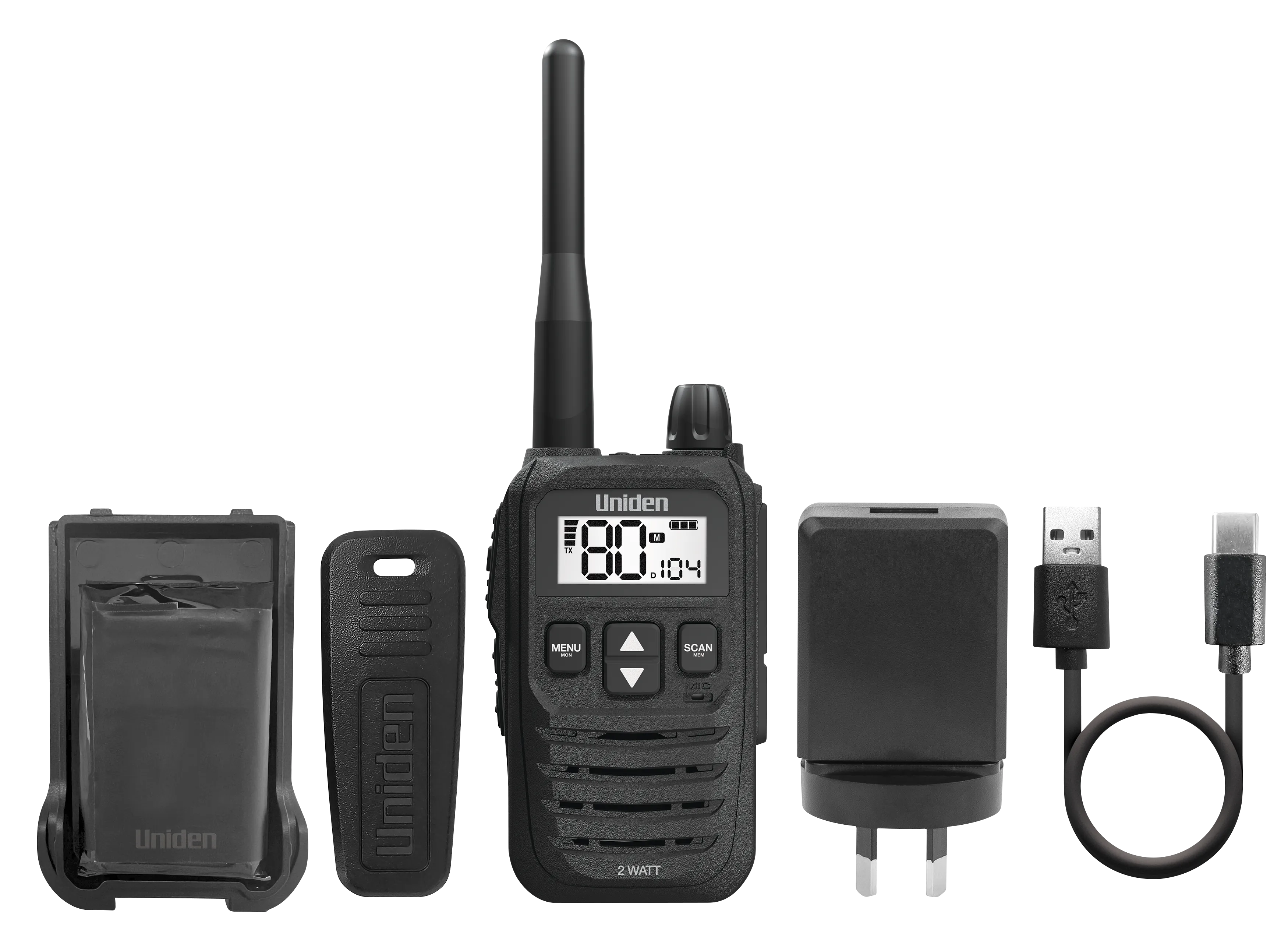 Uniden UH825 2 Watt Single Pack